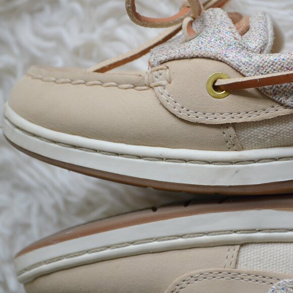 NWOT Women's Sperry Angelfish Confetti Oat Boat Shoes Size 7.5 - Picture 7 of 8